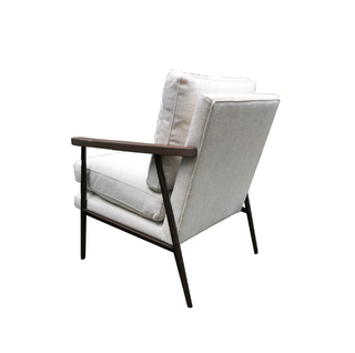 Steinbeck Chair - Orbit Alabaster, back side, accent chair, living room chairs, white chair, upholstered chair, modern chair, luxury furniture, handmade chair, liamandlana.com