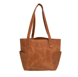 Jolie Leather Tote, back side, tote bag, leather tote bag, tote bag leather, leather tote, genuine leather, luxury bag, handmade bag, fashion, leather purses, liamandlana.com