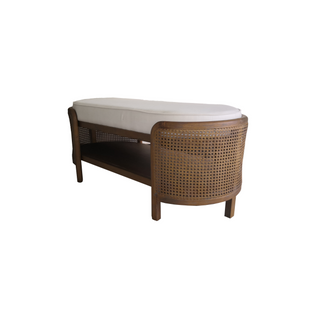 Oda Bench, side, banches, bedroom bench, entryway bench, bench with storage, rattan bench, living room bench, sustainable furniture, liamandlana.com