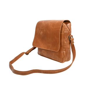Leya Leather Messenger Bag, side angle, messenger bag. bags messenger, leather messenger bag, leather mesenger, leather bag, genuine leather, luxury bags, fashion, handmade bag, liamandlana.com