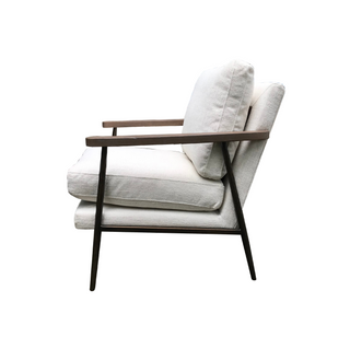 Steinbeck Chair - Orbit Alabaster, side, accent chair, living room chairs, white chair, upholstered chair, modern chair, luxury furniture, handmade chair, liamandlana.com
