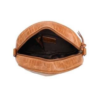 Ruby Leather Round Bag, inside, crossbody bags, crossover bags, sling bag, round lether cross body bag, round bag, leather crossbody, luxury bag, handmade bag, genuine leather, liamandlana.com