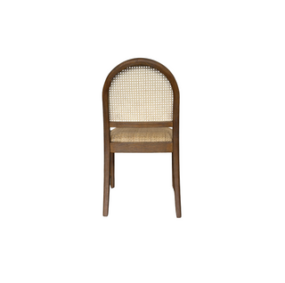 Archer Dining Chair, back side, dining chair, dining room chairs, rattan dining chair, curved dining char, rounded dining chair, arched back chair, woven dining chair, sustainable furniture, handmade chair, liamandlana.com