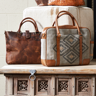 Freya Laptop Bag, styled shot, laptop bag, bag for laptops, women's laptop bag, work bag, tote bag, travel bag, laptop tote bag, work bag women's, hand-woven bag, kilim fabric, genuine leather, luxury bag, fashion, handmade bag, liamandlana.com