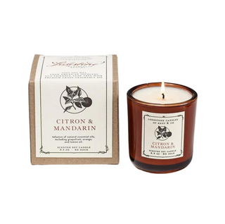 Citron & Mandarin - 8.5oz Soy Candle, front side, candle, soy candle, non toxic candles, luxury candle, hand poured candle, sustainably sourced candle, soy wax, premium fragrance, liamandlana.com