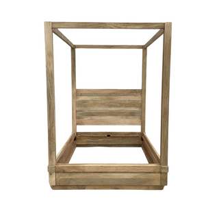 Clayton Poster Bed - King, front side, bed frame, four poster bed, poster bed, canopy bed, mango wood, organic modern, sustainable furniture, liamandlana.com