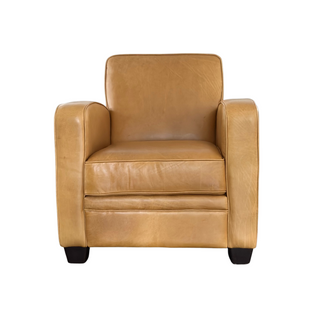 Florence Club Chair, front side, leather chair, accent chair, club chair, genuine leather, luxury furniture, liamandlana.com