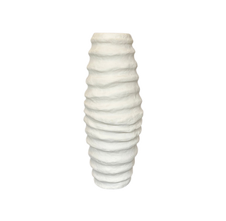 Paper Mache Flow Vase, front side, vase, vases, decorative vase, paper mache vase, textured vase, handmade paper mache, decor, liamandlana.com