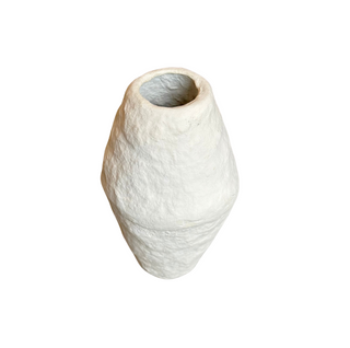Paper Mache Fonda Vase - Large, top angle, vase, vases, decorative vase, paper mache vase, textured vase, handmade paper mache, decor, liamandlana.com