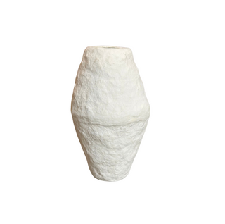 Paper Mache Fonda Vase - Small, front side, vase, vases, decorative vase, paper mache vase, textured vase, handmade paper mache, decor, liamandlana.com