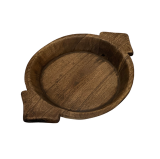 Wood Two Handle Parat - Large (Grey Wash)