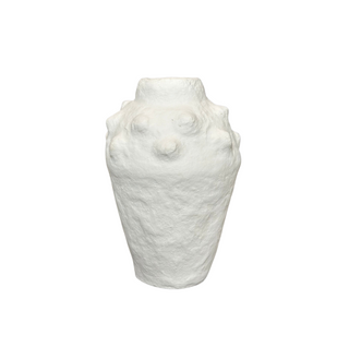 Paper Mache Han Vase, front side, vase, vases, decorative vase, paper mache vase, textured vase, handmade paper mache, decor, liamandlana.com