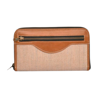 Camila Wallet, back side, wallets, wallets for women, clutch wallets, linen wallets, genuine leather, small good, handmade wallet, accessory, liamandlana.com