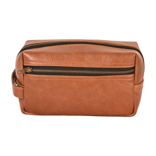 Clara Toiletry Bag - Large, back side, toiletry bag, toiletries bag, men's toiletries bag, ments toletry bag leather, genuine leather, handmade bag, liamandlana.com