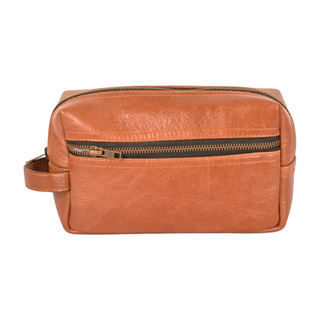 Clara Toiletry Bag - Small, back side, toiletry bag, toiletries bag, men's toiletries bag, ments toletry bag leather, genuine leather, handmade bag, liamandlana.com