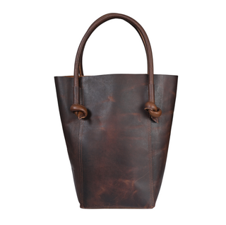 Elsie Leather Tote - Antique Brown
