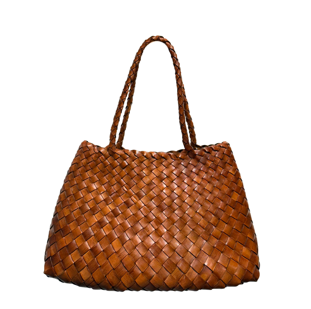 Naomi Woven Leather Bag - Brown – Liam & Lana
