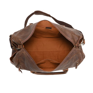 Zoe Leather Duffle Bag - Dark Brown, inside, duffle bag, duffle bag leather, travel bag, weekend bag, men's duffle bag, women's duffle bag, genuine leather, handmade bag, luxury bag, fashion, liamandlana.com