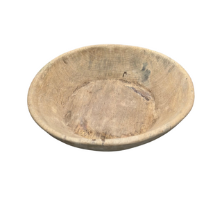 Recycled Wood Bowl - Medium, angled shot, wood bowl, wooden bowls, decorative bowl, reclaimed wood bowl, dough bowl, handmade bowl, natural wood grain, one-of-a-kind bowl, tabletop accessory, decor, liamandlana.com