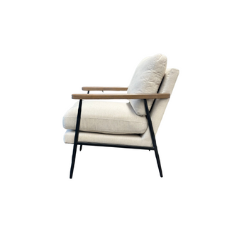 Steinbeck Chair - Marcia Natural, side, accent chair, living room chairs, white chair, upholstered chair, modern chair, luxury furniture, handmade chair, liamandlana.com