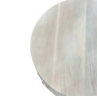 Rowan Accent Table, finish, round side table, end table, mango wood, tree stump, driftwood pieces, handmade, sustainable, liamandlana.com