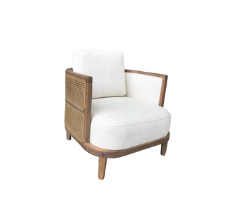 Bradbury Chair, side, accent chair, living room chairs, cane chair, woven chair, curved, handmade, 100% polyester, liamandlana.com 