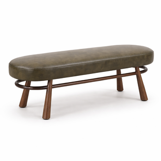 Sienna Leather Bench