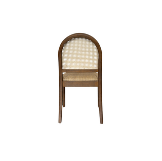 Archer Dining Chair, back side, dining chair, dining room chairs, rattan dining chair, curved dining char, rounded dining chair, arched back chair, woven dining chair, sustainable furniture, handmade chair, liamandlana.com 