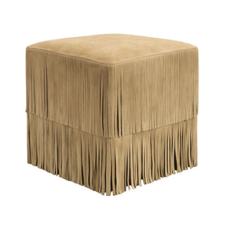 Adele Fringe Ottoman - Light Tan