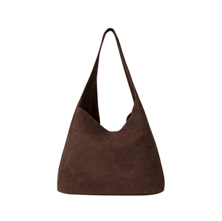 Aurora Shoulder Bag - Brown Suede