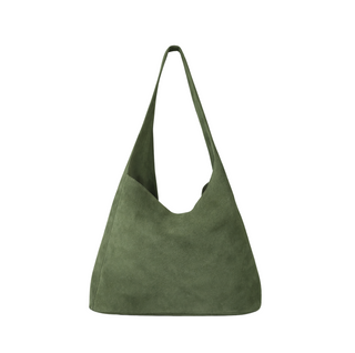 Aurora Shoulder Bag - Olive Suede