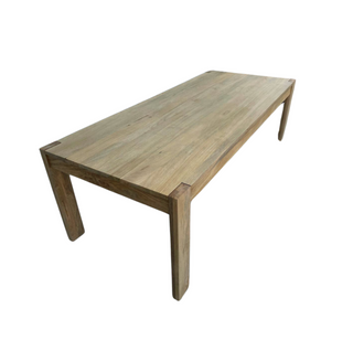 Barrett Dining Table, side angle, dining table, dining room table, dining table rectangular, dining table for 8, dining table for 10, wood dining table, mango wood, 90" table, handmade table, liamandlana.com 