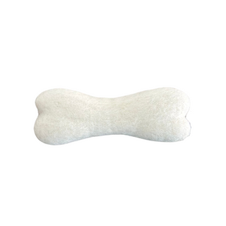 Wool Dog Bone Toy - White