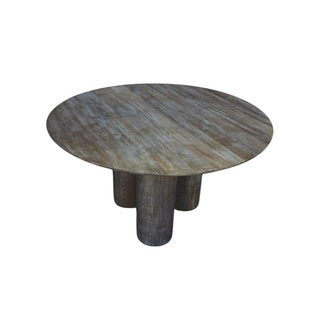 Brookhaven Coffee Table, side angle,round mango wood, 38", sustainable, liamandlana.com