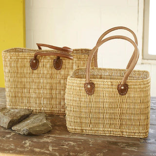 Flat Weave Tote - Large, styled shot, tote bag, straw bags, straw handbag, beach bag, market bag, market basket, woven bags, handmade bag, liamandlana.com 