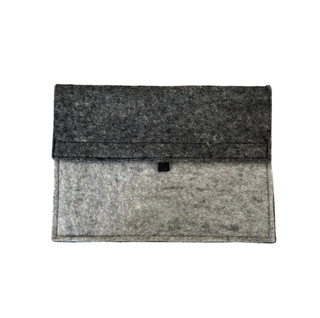 Wool Tablet Sleeve - Flecked Grey/ Flecked Steel