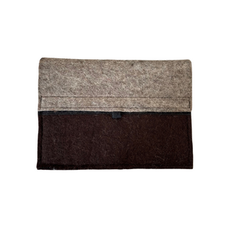 Wool Tablet Sleeve - Flecked Beige/Brown