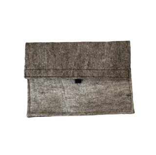Wool Tablet Sleeve - Flecked Beige/Flecked Grey