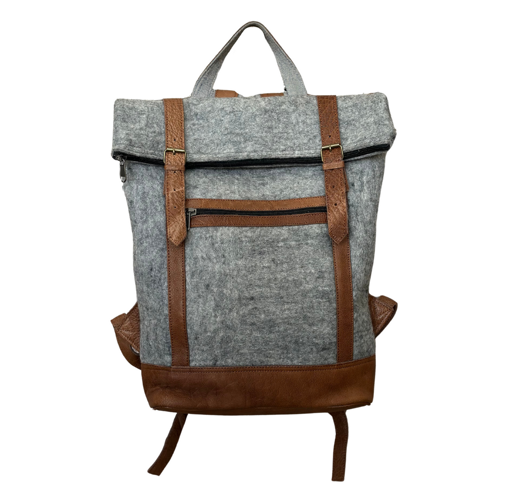 Wool Backpack - Flecked Steel – Liam & Lana