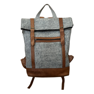 Wool Backpack - Flecked Steel