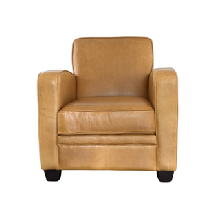 Florence Club Chair, front side, leather chair, accent chair, club chair, genuine leather, luxury furniture, liamandlana.com 