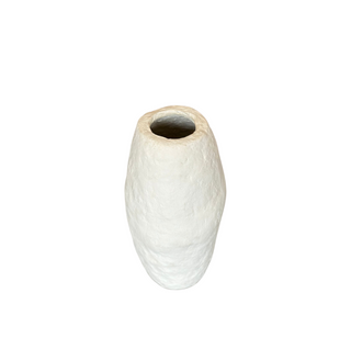 Paper Mache Fonda Vase - Medium, top angle, vase, vases, decorative vase, paper mache vase, textured vase, handmade paper mache, decor, liamandlana.com 