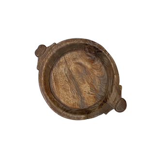 Wood Two Handle Parat - Small (Grey Wash)