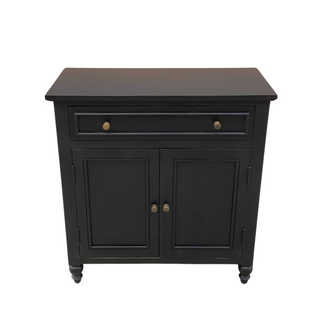 Dallas 2-Door Chest, top angle, cabinet, nightstand, small, black, drawers, mango wood, sustainable furniture, liamandlana.com