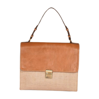 Hazel Handbag, front side, handbag, purses, leather purse, leather handbag, pure linen, genuine leather, luxury bag, handmade bag, fashion, liamandlana.com 