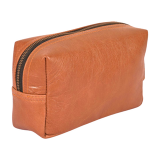 Clara Toiletry Bag - Small, side angle, toiletry bag, toiletries bag, men's toiletries bag, ments toletry bag leather, genuine leather, handmade bag, liamandlana.com 