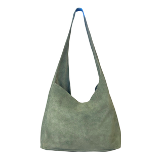 Aurora Shoulder Bag - Olive Suede