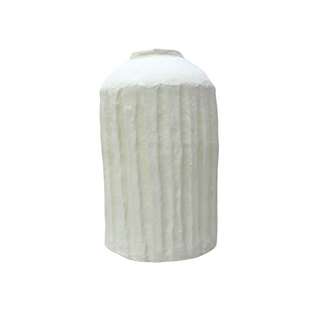 Paper Mache Ribbed Vase - Tall