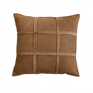 Sonia Suede Pillow 22" x 22" - Brown