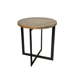 Harlow Accent Table, side, round side table, end table, mango wood, handmade, sustainable, liamandlana.com